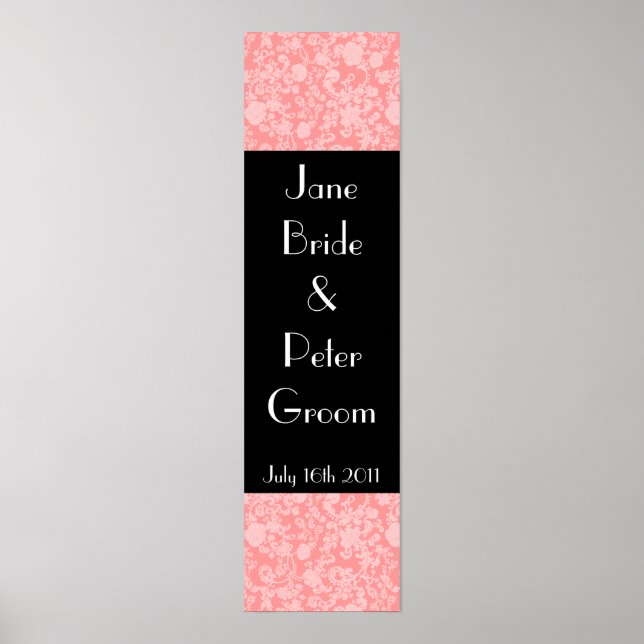 Póster Boda floral de Rococo, cartel decorativo (Frente)