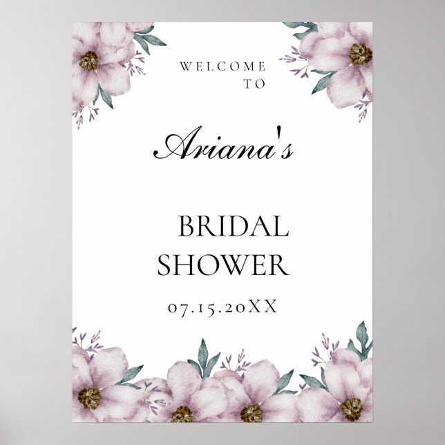 Póster Boda Floral Eucalyptus (Frente)