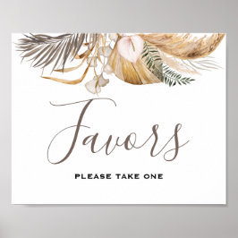 Póster Boda Floral Mínimo de Hojas