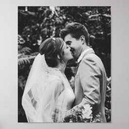 Póster Boda Foto Rótulo de recién casados