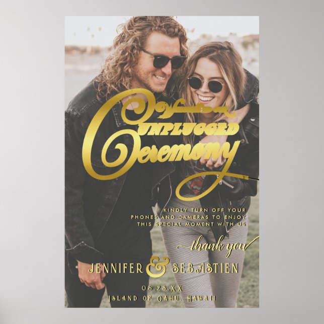 Póster Boda fotográfico de la ceremonia de desconexión de (Frente)