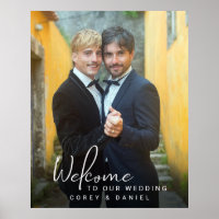 Boda gay Bienvenidos Dos Grooms Foto