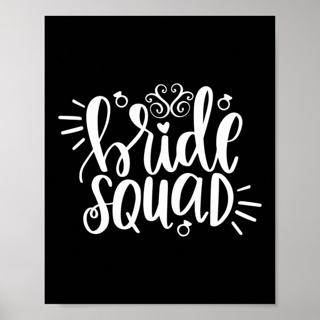 Póster Boda Gift Bride Squad (Frente)