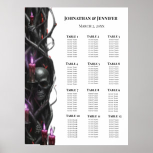 Póster Boda Gótica de Vampire de Noche Eterna Romance Osc