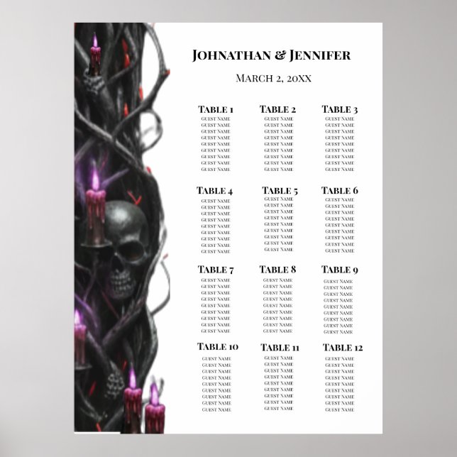 Póster Boda Gótica de Vampire de Noche Eterna Romance Osc (Frente)