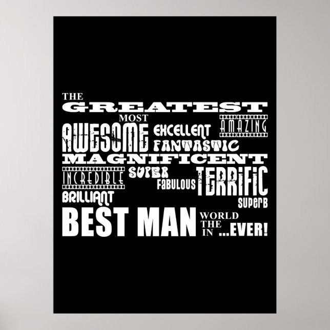 Póster Boda Gracias Mejores Hombres : Mejor Hombre (Frente)