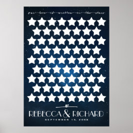 Póster Boda Guestbook | Nuestro Poster de amor/estrellas