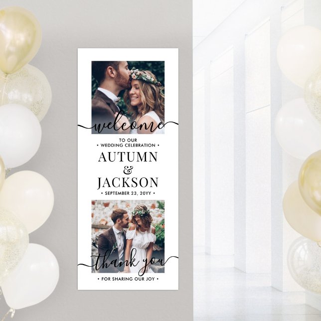 Póster Boda impresable Bienvenidos Moderno Simple Dos Fot (Subido por el creador)