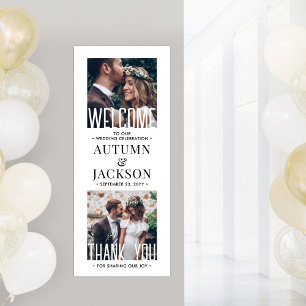 Póster Boda Imprimible Bienvenida Elegante Mínimo 2 Foto