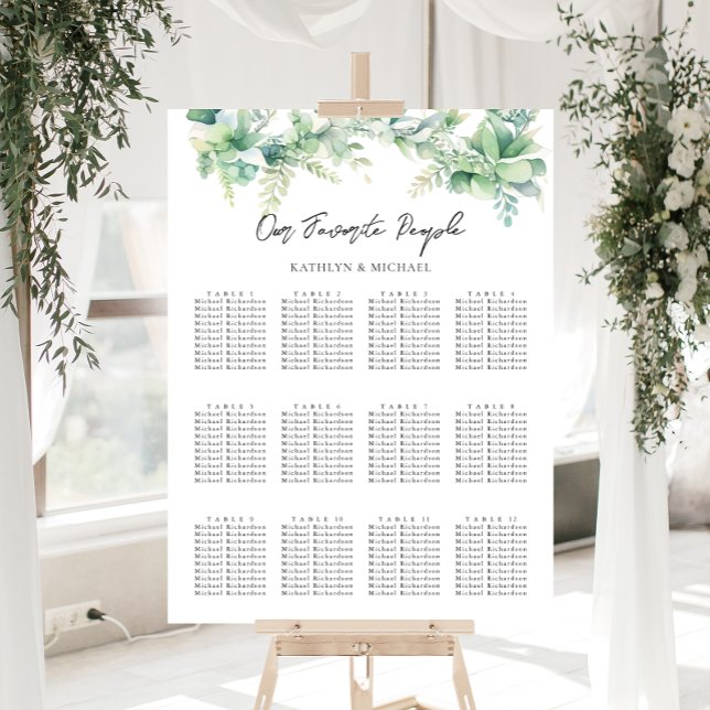 Póster Boda Jardín Eucalyptus 12 Cartas de Asientos de Me (Subido por el creador)