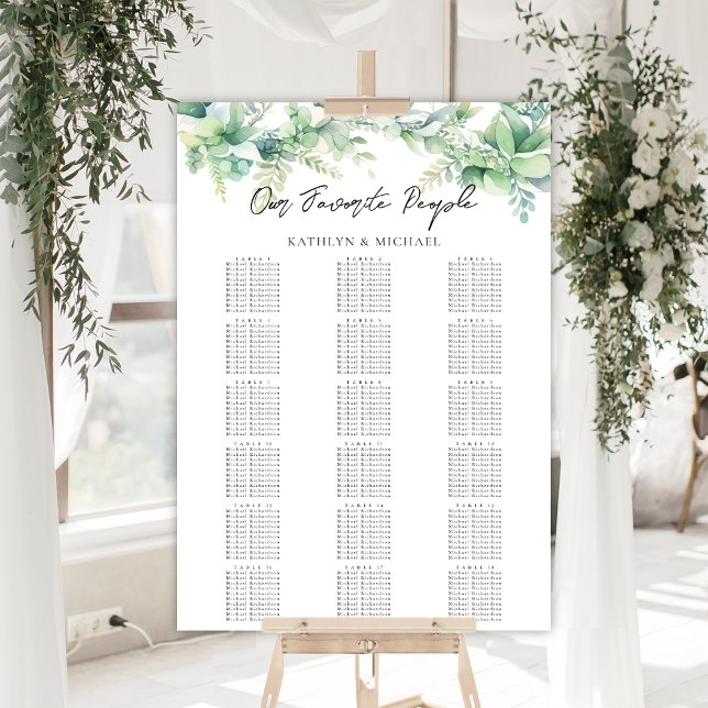 Póster Boda Jardín Eucalyptus 18 Cartas de Asientos de Me (Subido por el creador)