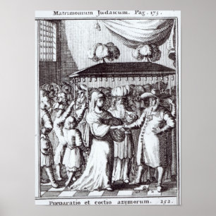 Póster Boda judío