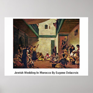 Póster Boda Judío En Marruecos Por Eugene Delacroix