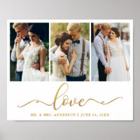 Boda Love Elegant Gold Script 3 Foto