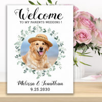 Boda mascota Bienvenida Foto personalizada de perr
