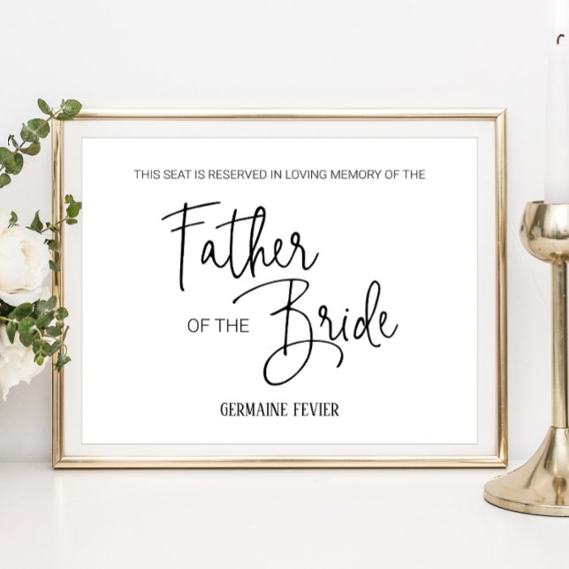 Póster Boda Memorial de Silla Reservada para el Padre de  (Subido por el creador)