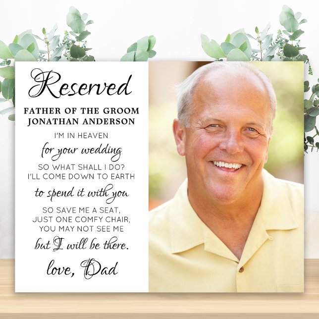 Póster Boda Memorial del Padre De Groom Photo Heaven (Subido por el creador)