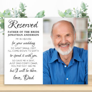 Póster Boda Memorial del Padre De La Novia Foto Del Cielo