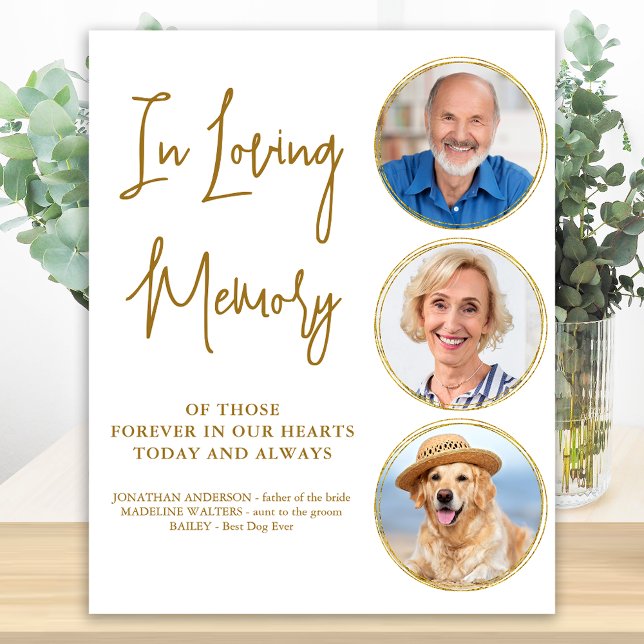 Póster Boda Memorial Elegante Oro Foto de Recuerdo Amoros (Subido por el creador)