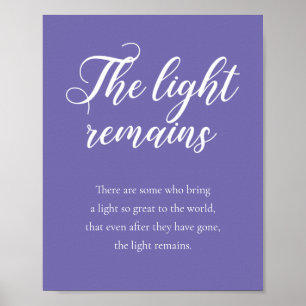 Póster Boda Memorial Periwinkle La Luz Permanece