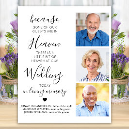 Póster Boda Memorial Personalizado 3 Foto Cielo Poema