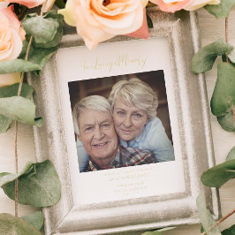 Póster Boda Memorial Reservado Asiento Amante Pareja