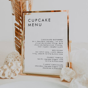 Póster Boda minimalista Bar de postres Rótulo de menú de 