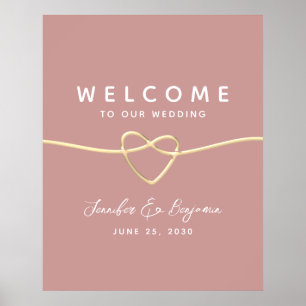 Póster Boda Minimalista Bienvenida