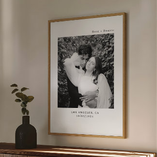 Póster Boda Minimalista moderno