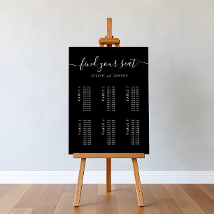 Póster Boda Minimalista Presupuestario 6 Tabla de asiento