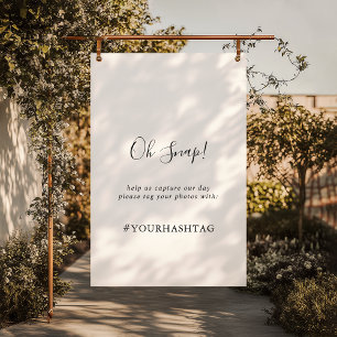 Póster Boda Minimalista simple Oh Rótulo de ajuste