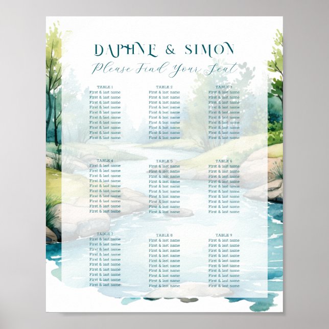 Póster Boda Misty Mountain (Frente)