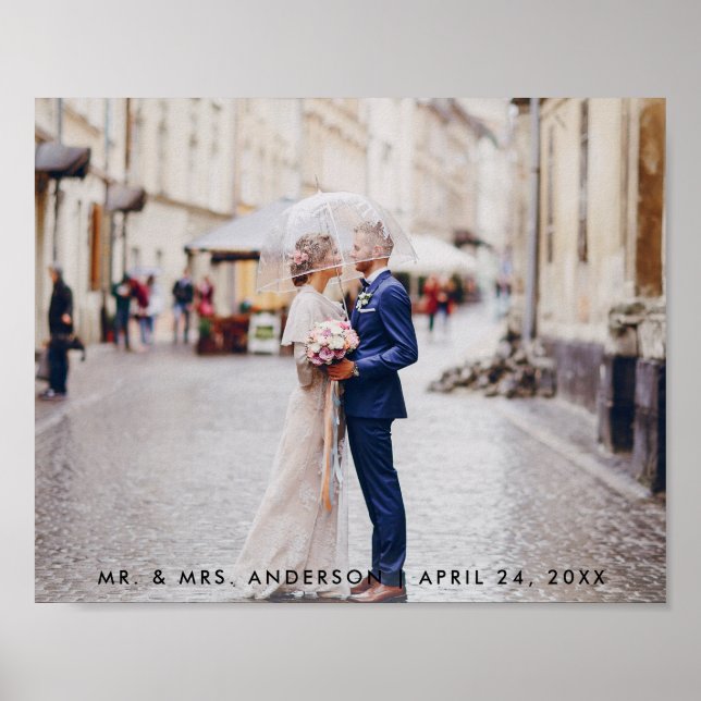 Póster Boda moderna Poster de foto de Bride Groom (Frente)