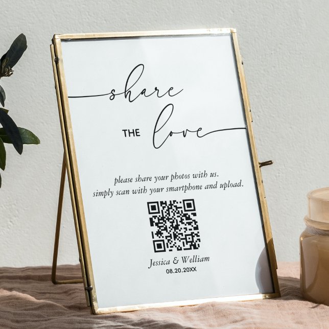Póster Boda moderno comparte el Rótulo de código de Love  (Subido por el creador)