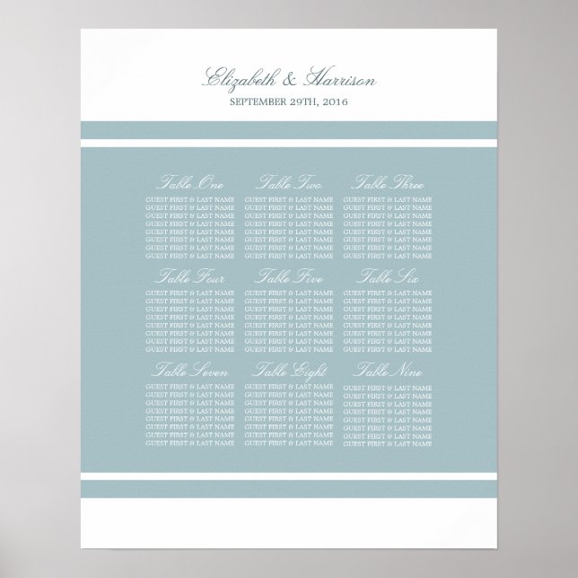 Póster Boda moderno de pack Egg Blue (Frente)