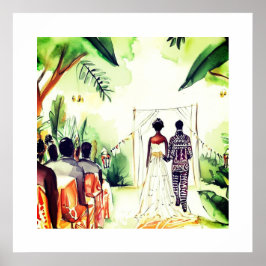 Póster Boda negro