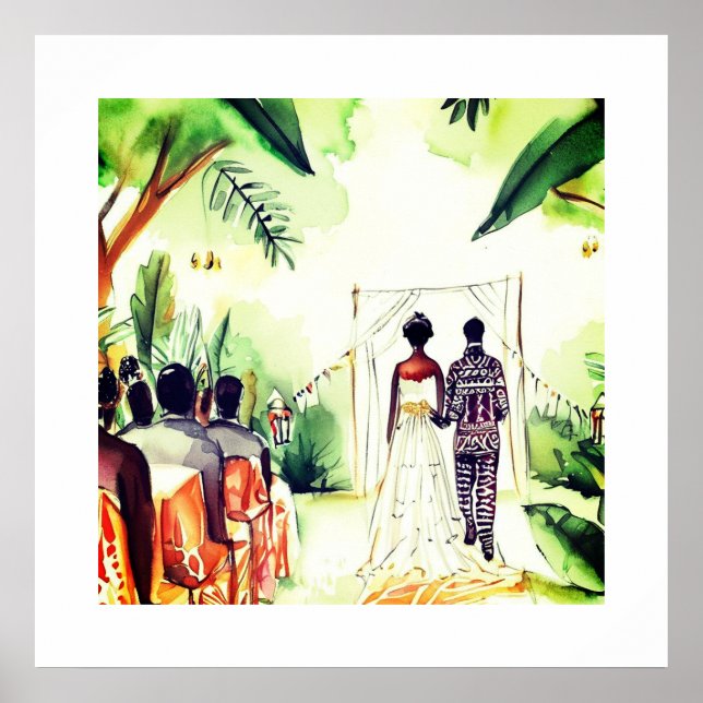 Póster Boda negro (Frente)