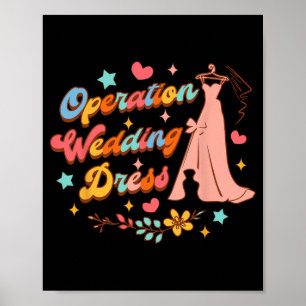Póster Boda Novia Vestido Comprador Operación Weddi