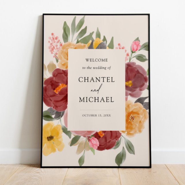 Póster Boda otoño otoño | Poster de signo de bienvenida (Subido por el creador)