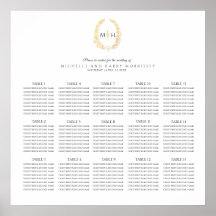 Boda oval de oro negro 15 tabla de asientos