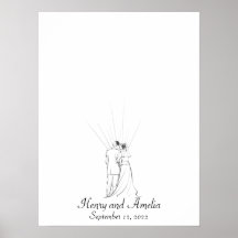 Boda Pareja Huella de huellas dactilares