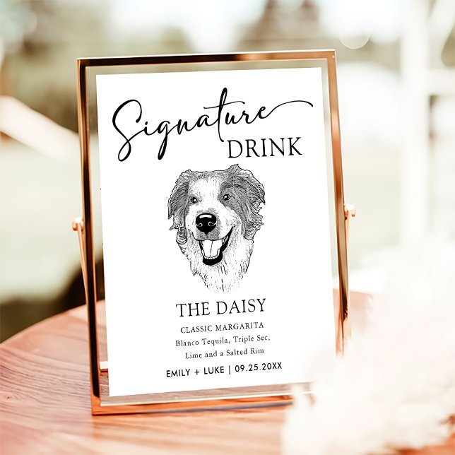 Póster Boda Pastor Australiano Rótulo de bebidas con firm (Subido por el creador)