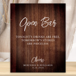 Póster Boda personalizado de bar abierto de país ruso