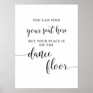 Póster Boda Piso de Baile Rótulo de zapatos de baile