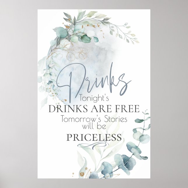 Póster Boda | Poster azul turbio sobre la luna en el amor (Frente)