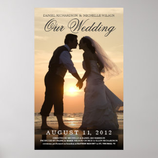 Póster Boda Poster de películas fotográficas - Crea tu pr