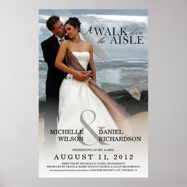 Póster Boda Poster de películas fotográficas - Crea tu pr (Frente)