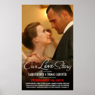 Póster Boda Poster de películas - Plantilla de fotografía