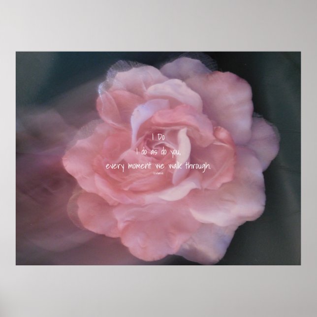 Póster boda poster descargable con el poema I Do (Frente)