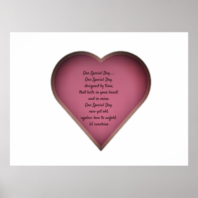 PÓSTER BODA POSTER UN DÍA ESPECIAL POEMA (Frente)